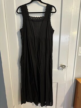 ASOS, NWOT, Black Sleeveless Lace-Trim Jumpsuit, Size 8
